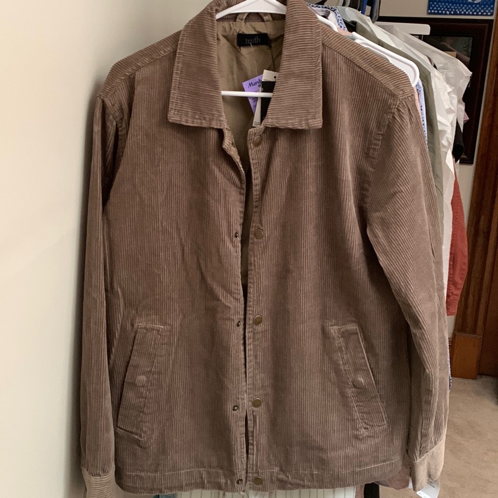 Truth corduroy Jacket, sz small, khaki NWTs